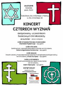 Koncert Czterech Wyznań - plakat