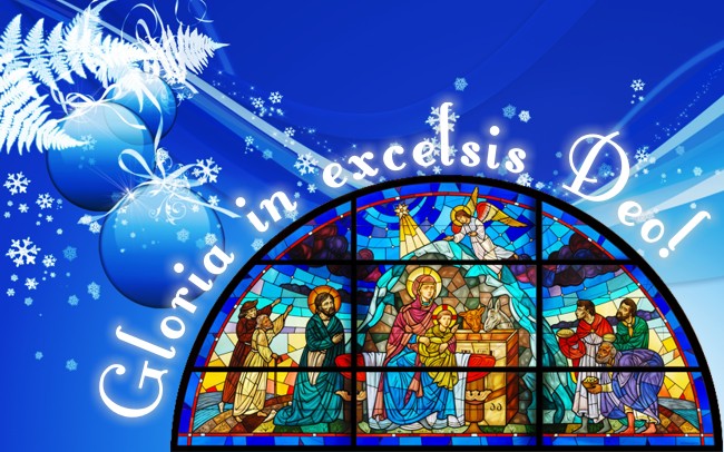 Gloria in excelsis Deo! Kartka świąteczna.